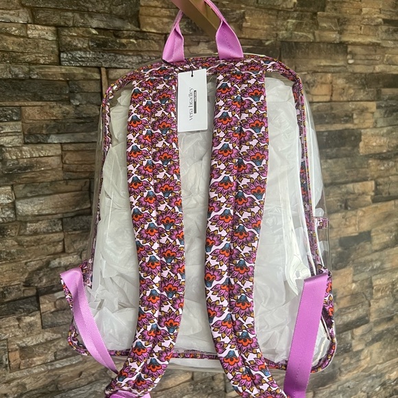 Transparent Backpack with Purple Floral Design - Picture 8 of 8
